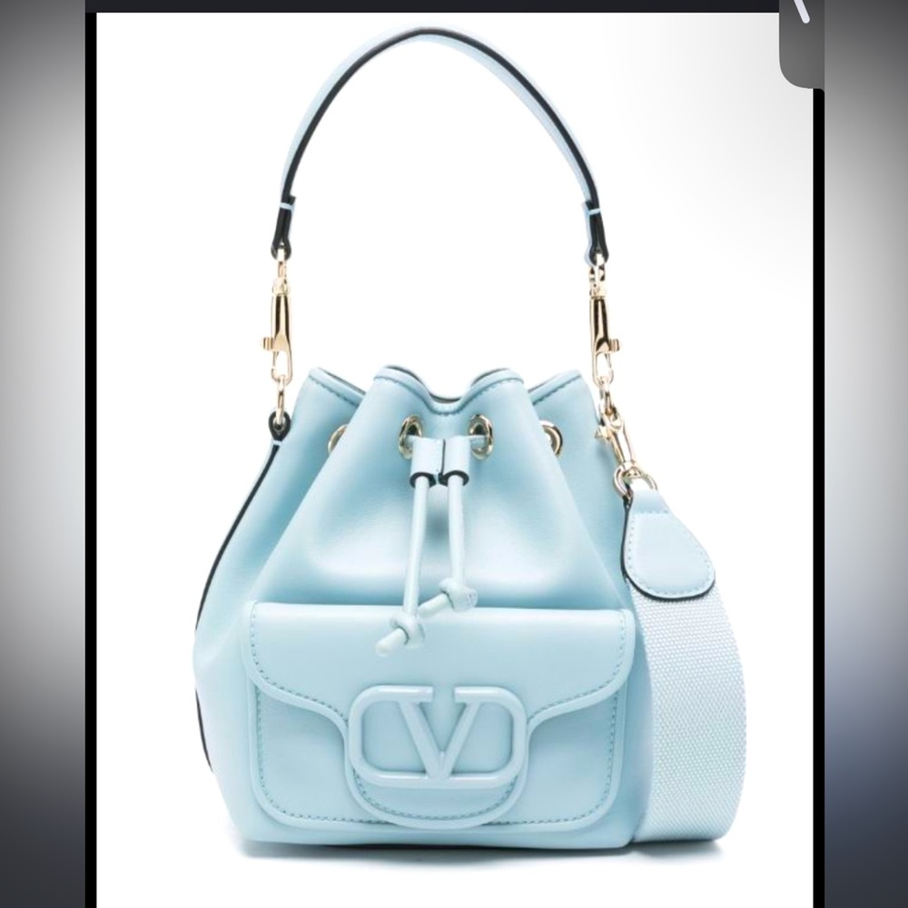VALENTINO GARAVANI LOCÒ CALFSKIN BUCKET BAG